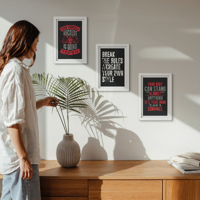 Billedvæg Motivation til træning og slogans for selvudvikling