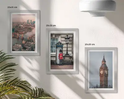 Moderne billedsæt med udsigt over London, broen og Big Ben