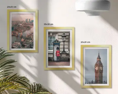 Moderne billedsæt med udsigt over London, broen og Big Ben