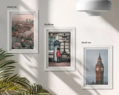 Moderne billedsæt med udsigt over London, broen og Big Ben