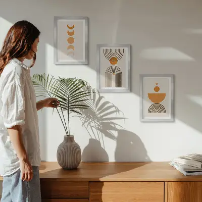 Boho minimalistisk billedsæt moderne dekorativt design