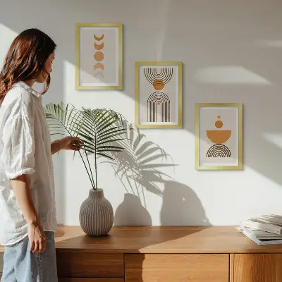 Boho minimalistisk billedsæt moderne dekorativt design