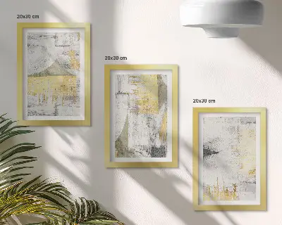 Moderne billedsæt med abstrakte og minimalistiske malerimønstre