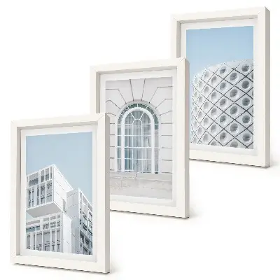 Moderne billedsæt med minimalistisk arkitektur og geometri