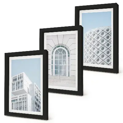 Moderne billedsæt med minimalistisk arkitektur og geometri