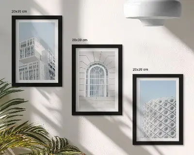 Moderne billedsæt med minimalistisk arkitektur og geometri