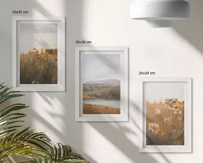 Billedrammer med landskabsmotiver pakke med motiver af enge, bjerge og sø