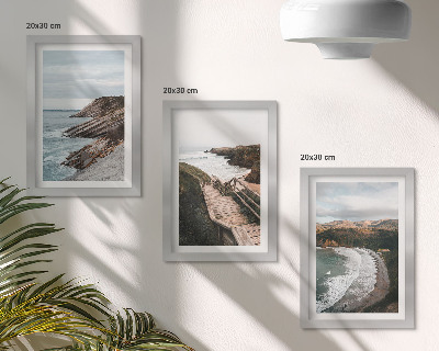 Billedvæg Udsigt over havet med klipper og strandlandskaber