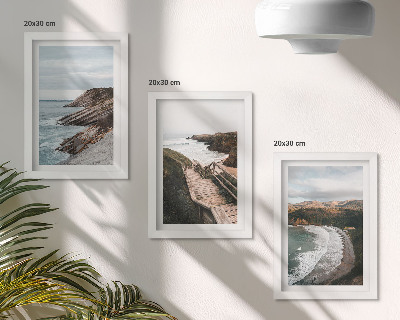 Billedvæg Udsigt over havet med klipper og strandlandskaber
