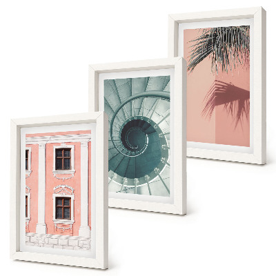 Billedvæg Pastelfarvet arkitektur og spiralmønstre