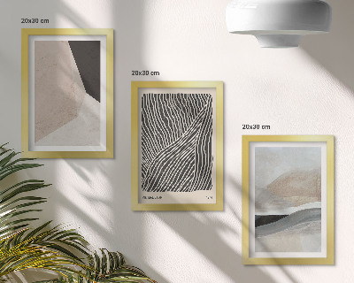 Moderne billedsæt Abstrakte mønstre i beige og grå nuancer