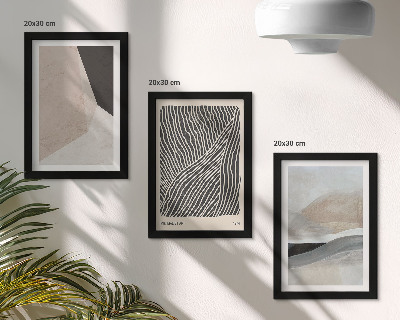 Moderne billedsæt Abstrakte mønstre i beige og grå nuancer