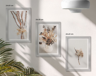Pakke med billeder og rammer Blomster og grene i minimalistisk naturstil
