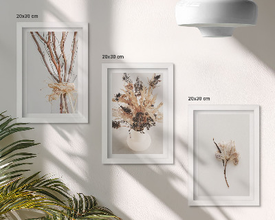Pakke med billeder og rammer Blomster og grene i minimalistisk naturstil