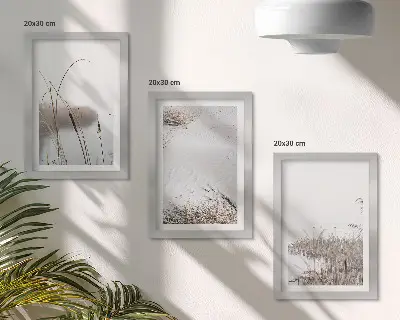 Billedvæg med motiv af vandplanter og sarte sommerudsigter