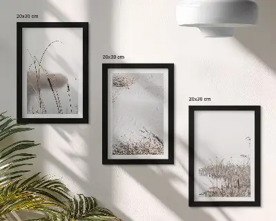 Billedvæg med motiv af vandplanter og sarte sommerudsigter