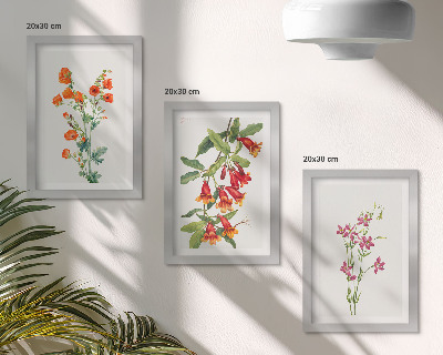 Billedvæg Vintage retro blomstermaleri
