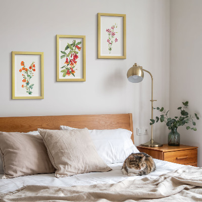 Billedvæg Vintage retro blomstermaleri