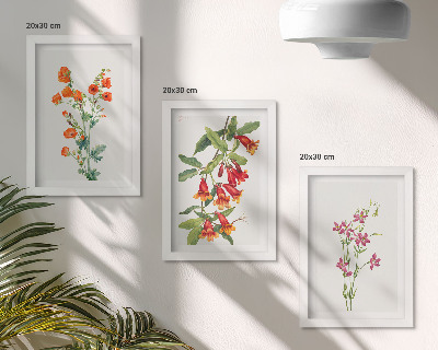 Billedvæg Vintage retro blomstermaleri