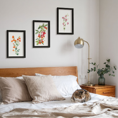 Billedvæg Vintage retro blomstermaleri