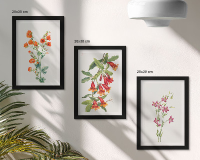 Billedvæg Vintage retro blomstermaleri