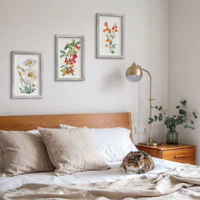 Moderne billedsæt Blomsterkompositioner retro vintage maleri