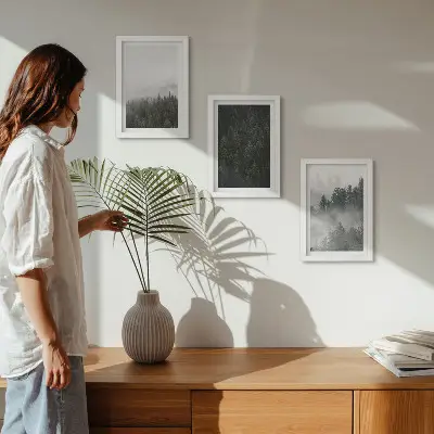 Grønne skove i tåget natur moderne billedsæt