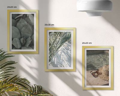 Moderne billedsæt Tropiske planter og sommerferiedetaljer