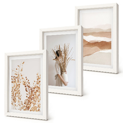 Moderne billedsæt Plantemotiver abstrakt rustik boho-stil