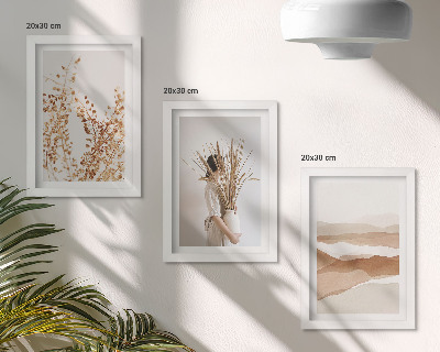 Moderne billedsæt Plantemotiver abstrakt rustik boho-stil