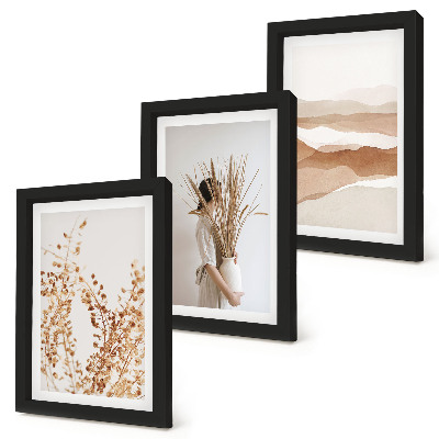 Moderne billedsæt Plantemotiver abstrakt rustik boho-stil