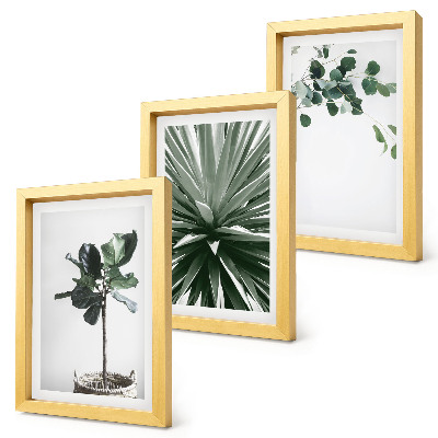 Billedvæg Grønne planter i minimalistisk stil