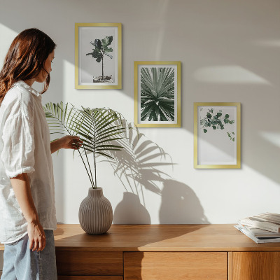 Billedvæg Grønne planter i minimalistisk stil