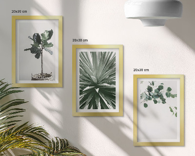 Billedvæg Grønne planter i minimalistisk stil