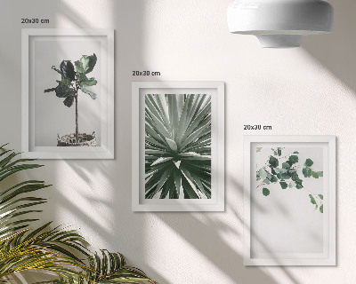 Billedvæg Grønne planter i minimalistisk stil