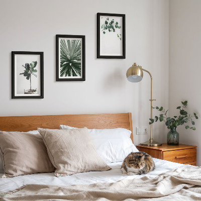 Billedvæg Grønne planter i minimalistisk stil