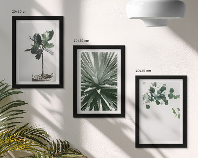 Billedvæg Grønne planter i minimalistisk stil
