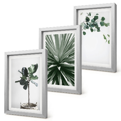 Billedvæg Grønne planter i minimalistisk stil