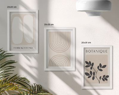 Billedvæg Boho delikate plakater med abstrakte plantemotiver