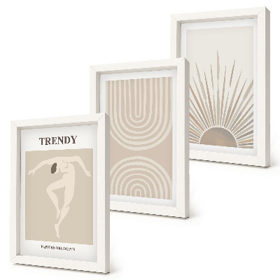 Moderne billedsæt Pastelplakater, moderigtige boheme-abstraktioner