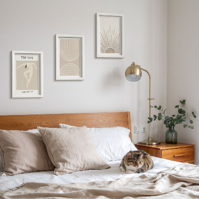 Moderne billedsæt Pastelplakater, moderigtige boheme-abstraktioner