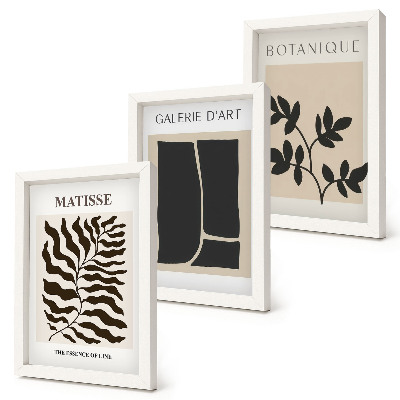 Billedvæg Minimalistiske plakater med plantemønstre og abstrakte motiver