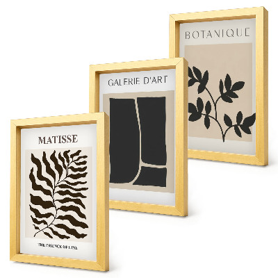 Billedvæg Minimalistiske plakater med plantemønstre og abstrakte motiver