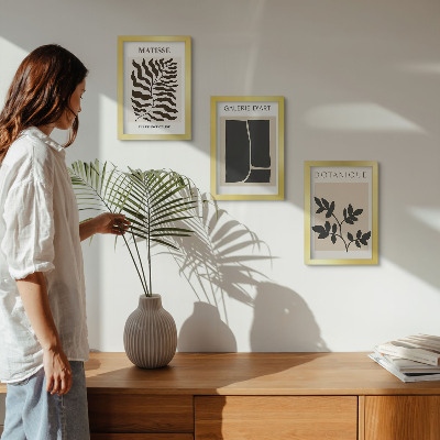 Billedvæg Minimalistiske plakater med plantemønstre og abstrakte motiver