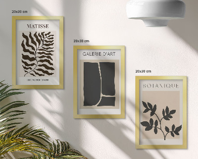 Billedvæg Minimalistiske plakater med plantemønstre og abstrakte motiver