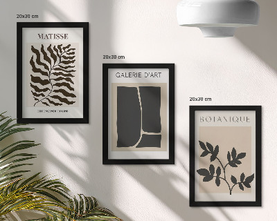 Billedvæg Minimalistiske plakater med plantemønstre og abstrakte motiver