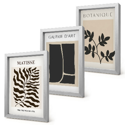 Billedvæg Minimalistiske plakater med plantemønstre og abstrakte motiver