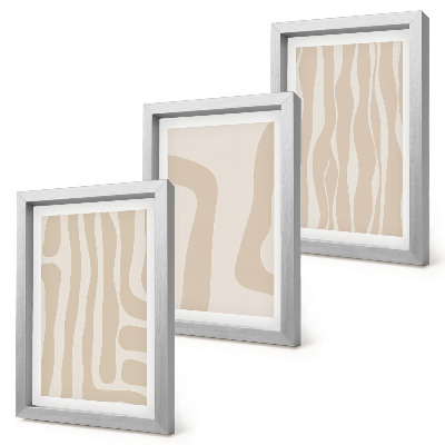 Moderne billedsæt Abstrakte mønstre, minimalistiske former, boho-stil
