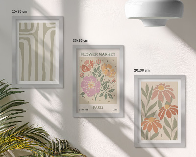 Billedvæg Botaniske motiver plakat Paris minimalisme