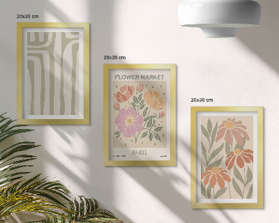 Billedvæg Botaniske motiver plakat Paris minimalisme